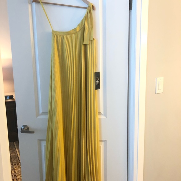 NWT BCBGMAXAZRIA “Abee” Pleated Maxi Dress – Yellow – Size XXS - Picture 12 of 16